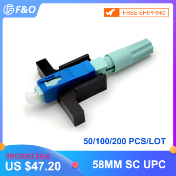 SC UPC Fast Connector Single-Mode Connector FTTH Tool Cold Connector Tool Fiber Optic Fast Connector 58mm