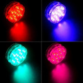 12 LED Low Noise Submarine RGB Round Waterproof Timing Decoration Color Changing Remote Controlled Swimming Pool Aquarium Light