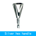 silver hex handle