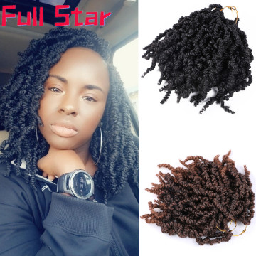 Full Star Pre-twisted Bomb Spring Twist Hair 10 inch Passion Twists Crochet Hair 15 Roots Synthetic Braiding Hair Extensions