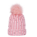 LZH 2021 New Autumn Winter Kids Boys Warm Knitting Thread Hat For Newborn Infant Baby Hats Children Hats For Girls Diamond Caps