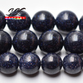 AAAAA Natural Blue SandStone Round Loose Beads 4 6 8 10 12 14MM Pick Size For Jewelry Making DIY Bracelet Accessories 15" Strand