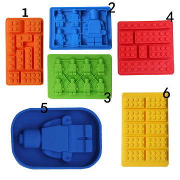 Creative Kitchen Accessories Rectangular Lego Silicone Chocolate Mould Cake Tools Ice Jelly Candy Mould Baking Pastry Tools