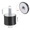 UXCEL 1PCS Rubber Mounts Vibration Isolators Cylindrical Shock Absorber with Studs 17 Sizes for Air Conditioning Bicycle Dowels