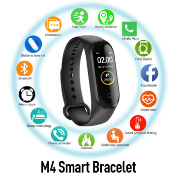 Sport Running Pedometer M4 Smart Bracelet Smart Wristband Heart Rate Waterproof Touch Screen Bluetooth Fitness Tracker Pedometer