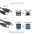 High Speed USB 3.0 Type A To B Male Data Sync Cord Printer Cable 0.3/0.5/1/1.8/3/5m For HP Canon Lexmark Samsung CyberPower