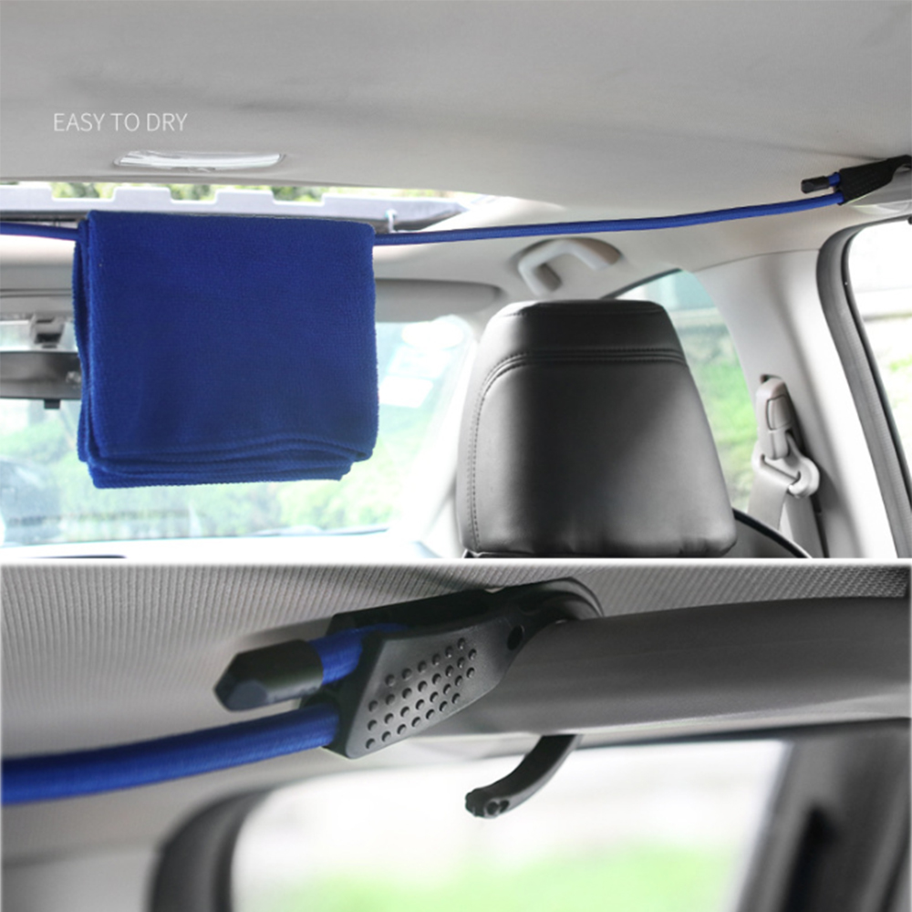 1.5m Adjustable Car Elastic Cords Luggage Straps Ropes Tensioning Belts Clotheslines with Hooks Car Luggage Tent Ropes