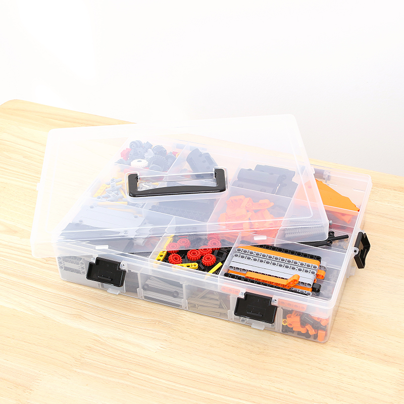 Adjustable Transparent Plastic Storage Box for Building Blocks Lego Toys Component Organizer Adjust Pills Tool Storage Case