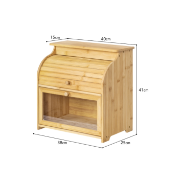 Dual-Layer Moso Bamboo Snack Storage Cabinet