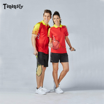 New Quick Dry Men Women Badminton Training Sets Breathable Badminton Shirts Couple Model Clothes Korea Tennis Sportswear shirt
