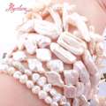 Natural Freshwater Pearl Edsion Stone Beads For Woman Gift Necklace Bracelet DIY Jewelry Making Loose Spacer Strand 15"