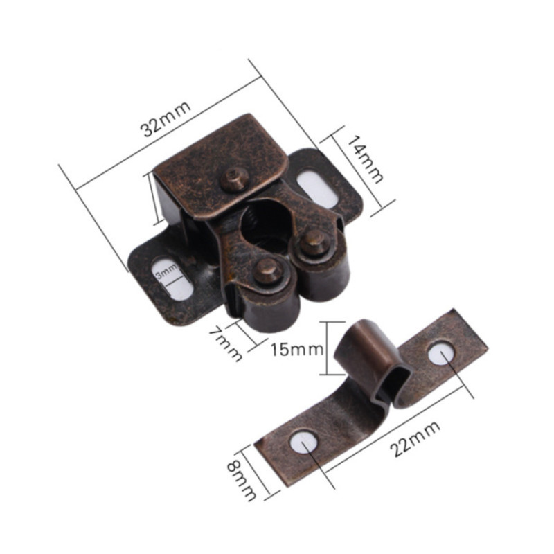 1 Set Door Stop Closer Stoppers Damper Buffer Magnet Cabinet Catches With Screws For Wardrobe Hardware Furniture Fittings