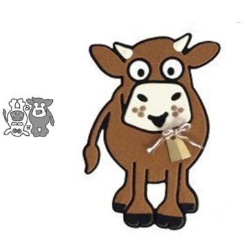 Build up Cow Metal Cutting Dies Stencils Scrapbooking Album Paper Decorative Craft Embossing New 2019