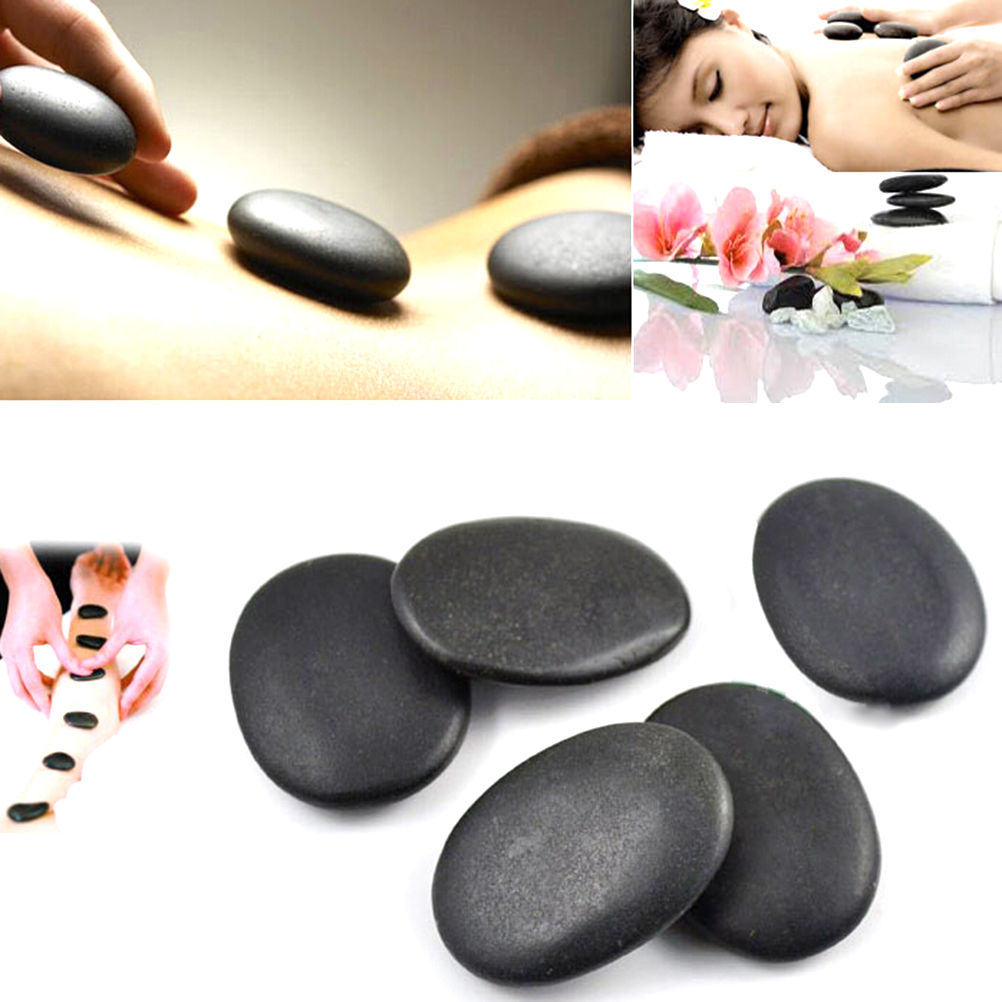 7Pcs/Set Safety Lava Natural 3*4cm Stones Energy Massage Hot Spa Rock Basalt Stones Wholesale