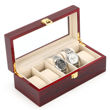 New 5 Slots Wood Watch Storage Box Case Mechanical Wooden Watch Display Organizer Jewellry Storage Holder Boxes