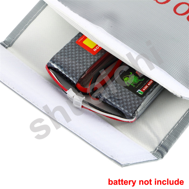 2pcs Lipo Battery Explosion-proof Safety Bag Portable Protective Handbag Fireproof Charging Case Size S/L for RC FPV Drone Parts