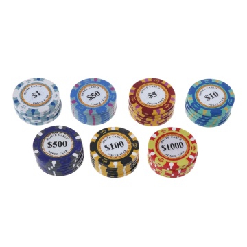 Free shipping 5pcs Poker Chips Clay Casino Coins 14g Texas Hold'em Baccarat Card Protector 4cm