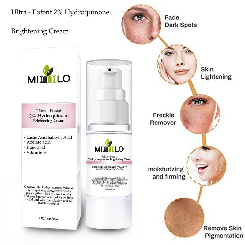 Ultra-potent 2% Hydroquinone Whitening Cream Propylene Glycol Kojic Acid Fade Dark Spots Face Essence Face Cream Face serum