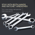 Durable ratchet wrench set plum blossom open combination wrench two-way double fast ratchet wrench auto repair tools