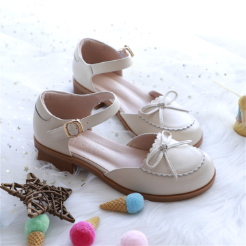 Cute Sweet Lolite Sandals Japanese Pu Leather Shoes Female Students Jk Uniform Shoes Loli Shoes College Mary Jane Shoes