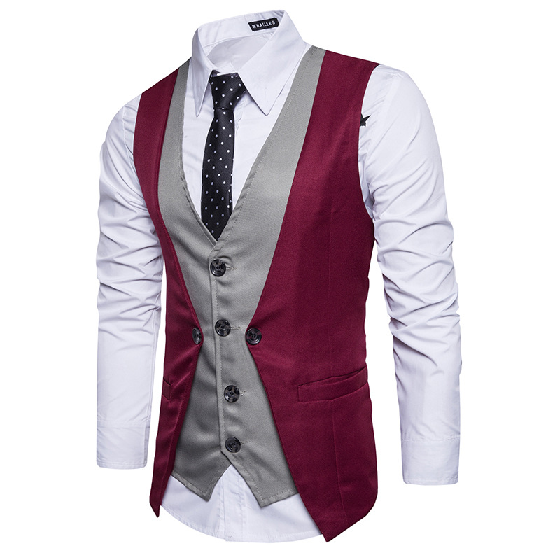 mens suits Vest new male Top boys popular selling fashion business casual wear men Waistcoat clothing Hot sale