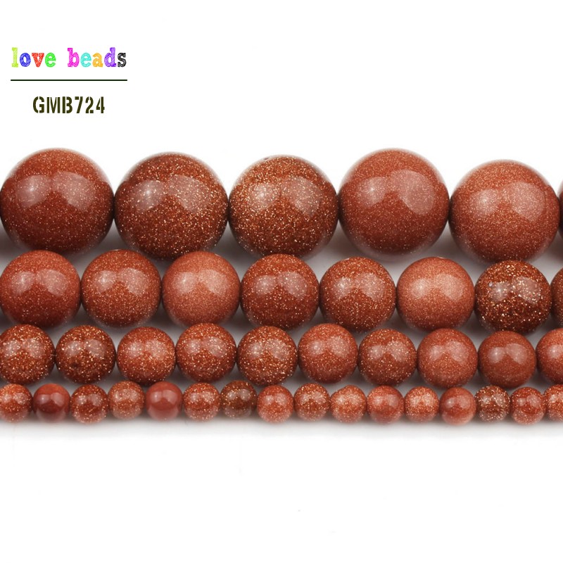 2/3/4/6/8/10/12mm Fashion Natural Golden Sand Stone Beads Loose Sandstone Jewelry Beads fit for DIY Jewelry Making