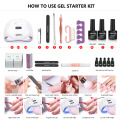 Manicure Set With 120W/80W/54W Led Nail Lamp Nail Set 35000RPM Nail drill Machine 40 Color UV Gel Nail Polish Kit Tools Set