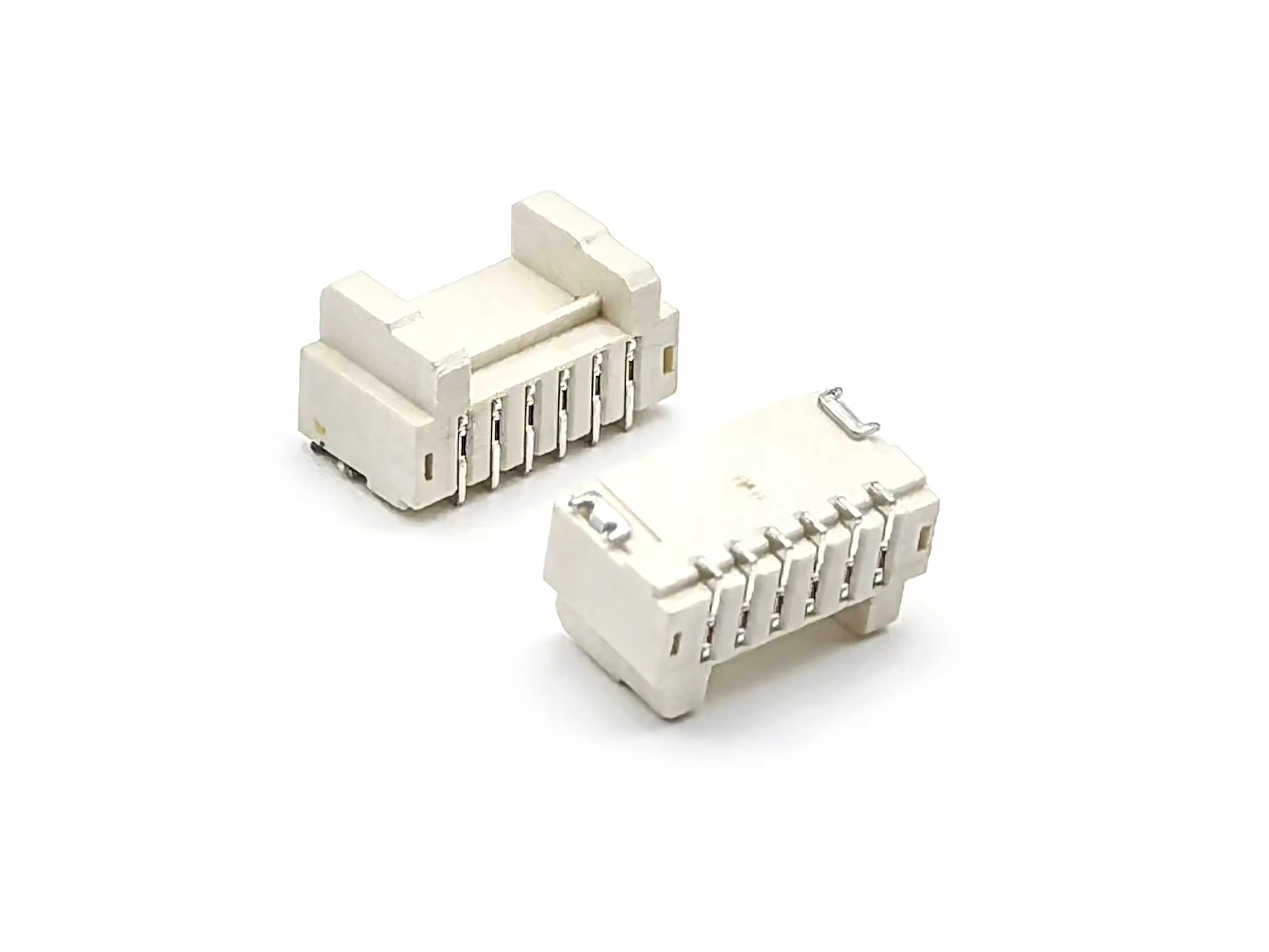 1.0mm Ultra-thin With Hook Wafer Horizontal SMT Elevated Pin header Connector 6P