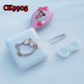 Cute Lens CLean Machine diamond kitty with butterfly contact lens cleaner contact care product lens case CK9905