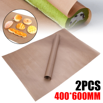 2pack Nonstick Baking Paper BBQ Grill Mat Temperature Resistant Sheet Oven Microwave Grill Baking Mat 40*60cm