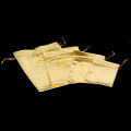 50Pcs/lot Gold Foil Drawstring Organza Bag Velvet Bag Jewelry Packing Bag Wedding Favor Pouches & Gift Bags