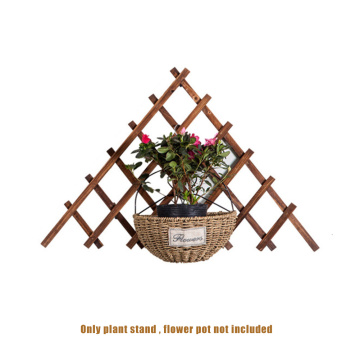 Wall Wood Grid Fence Garden Wooden Triangle Trellis Anticorrosion Retractable Folding Fence Flower Stand Living Room Decorative