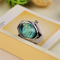 Fashion Women Ring Watch Elliptical Stereo Flower Ladies Clamshell Watches Adjustable Rings Quartz Watches @17 TT@88