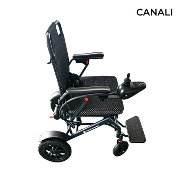 Black Grid Folding Electric Wheelchair