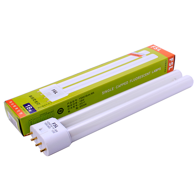 4-pack Rare earth trichromatic Linear Twin Tube Energy Saving Fluorescent Light Tube flat 4-pin 18W 24W 36W 40W 55W Available