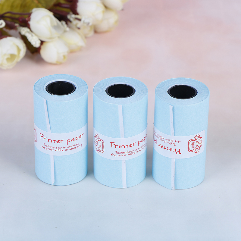 3 Rolls Thermal Printing Roll Paper Stickers 57mm x 30mm For Pocket Paperang Photo Printer