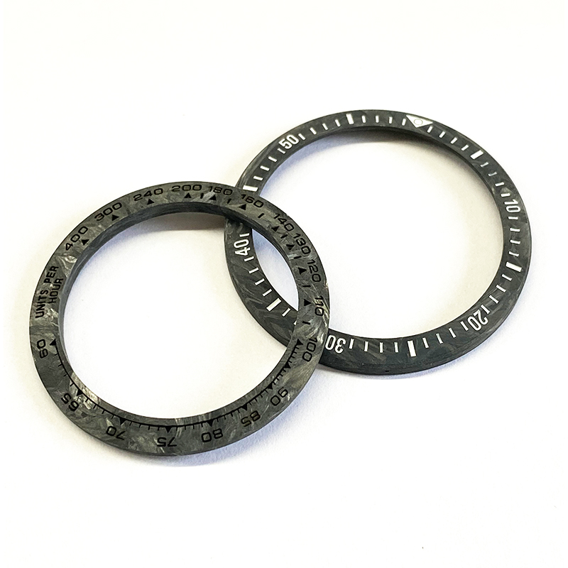thin carbon fiber bezel for luxury watches