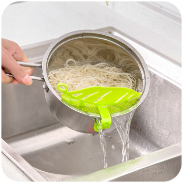 Leaf Shape Clip Clean Rice Washing Sieve Beans Peas Drainer Device Strainer Cleaning Gadget Kitchen Clips Fruit & Vegetable Tool