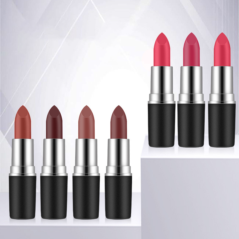 New Lipstick Matte Waterproof Velvet Lip Stick 7 Colors Sexy Red Brown Pigments Makeup Matte Lipsticks Beauty Lips Make Up