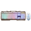 USB Wired Gaming Keyboard and Mouse Set rgb Backlight Keyboard Mouse Combo For pc Computer mobile keyboard gamer White Keypad