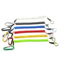 Wire Fishing Lanyards Boating Ropes 6 Colors Camping Coiled Retention String Fishing Rope Camping Carabiner Secure Lock Tackle