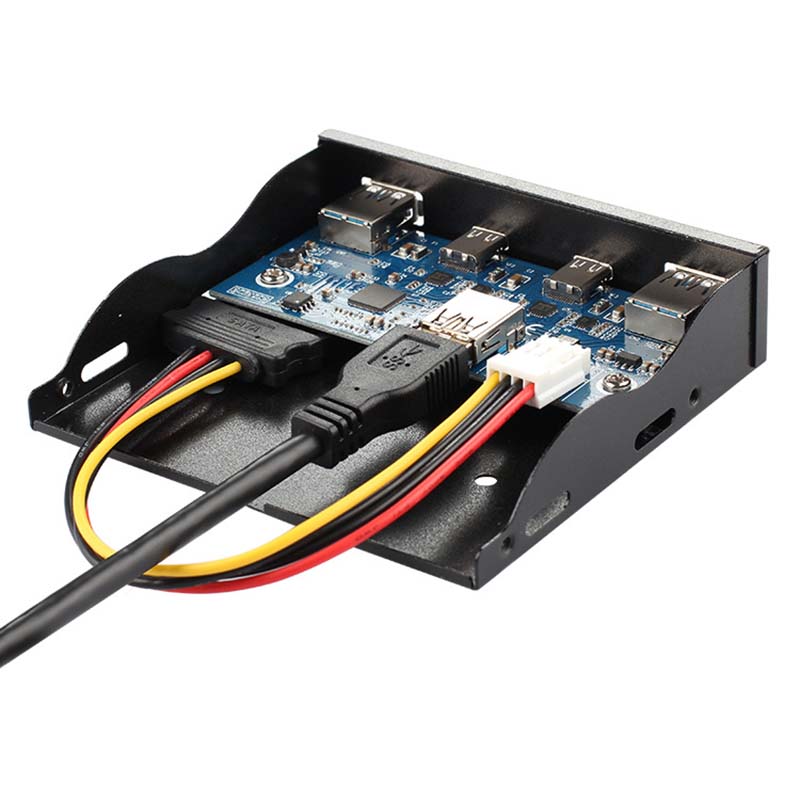 3.5'' 2 USB3.1 Type-C + 2 USB 3.0 A Hub to 20Pin Header Front Panel Floppy Drive 2 Year Warranty