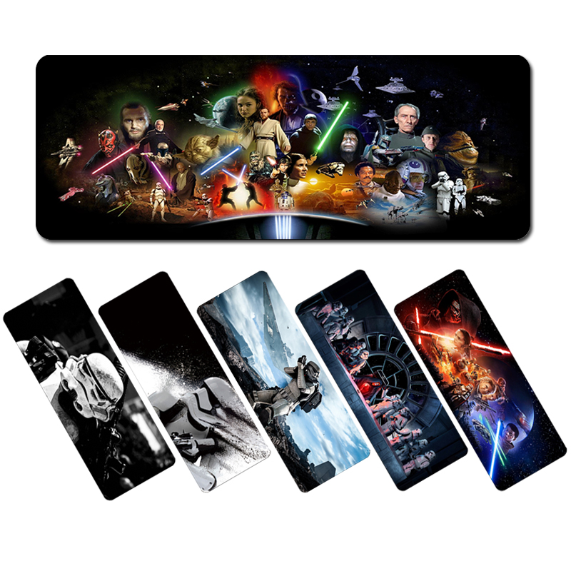 80x30cm Star Wars Gaming Mouse Pad Gamer XXL Large Rubber Computer Keyboard Locking Edge Big Mousepad Otaku Laptop Desk Mat