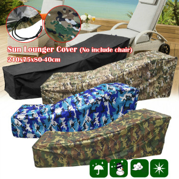 Outdoor Camo Dust Chair Cover Sun Lounger Garden Recliner Deck Protective Cover 210*75*80-40cm