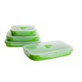 BPA Free Silicone leak proof Microwavable Lunch Box