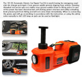 3 in 1 Electrical Jack 12V 5T(7716lb) Electric Hydraulic Floor Tire Inflator Pump LED Flashlight With Hammer Car Repair Kit
