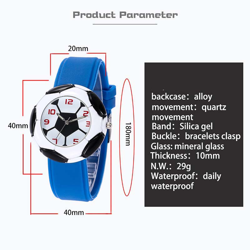 2018 Football World Cup Football Soccer Pattern Quartz Watch Unisex Sport Wristwatches Soft Comfortable Watch Gift For Men Teens