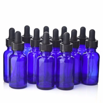 12pcs 30ml Blue Glass Pipette Bottle w/ glass eye dropper dispenser for essential oils aromatherapy chemistry lab chemicals 1oz