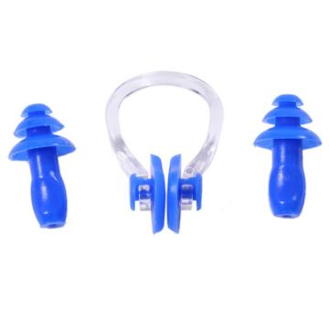 Soft Silicone Swimming Nose Clips + 2 Ear Plugs Earplugs Gear with a case box Set Pool Accessories Water Sports Nose/Ear Clips