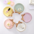 European Style Bow Resin Jewellery Storage Tray Decorative Dessert Plate Candy Dry Fruit Snack Dish Makeup Organizer Home Decor